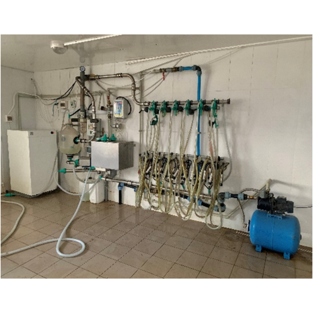 Доїльна установка в молокопровід на 100 голів з вакуумною утановкою GPV-1500 